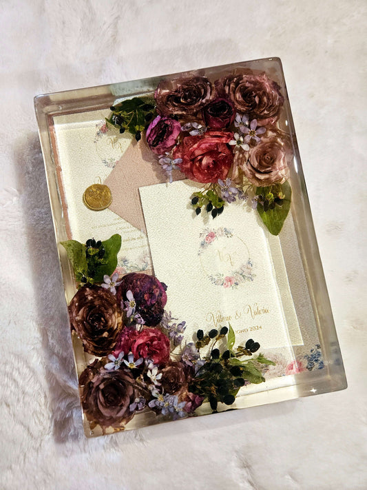 Resin bridal bouquet storage - Prism ring holder
