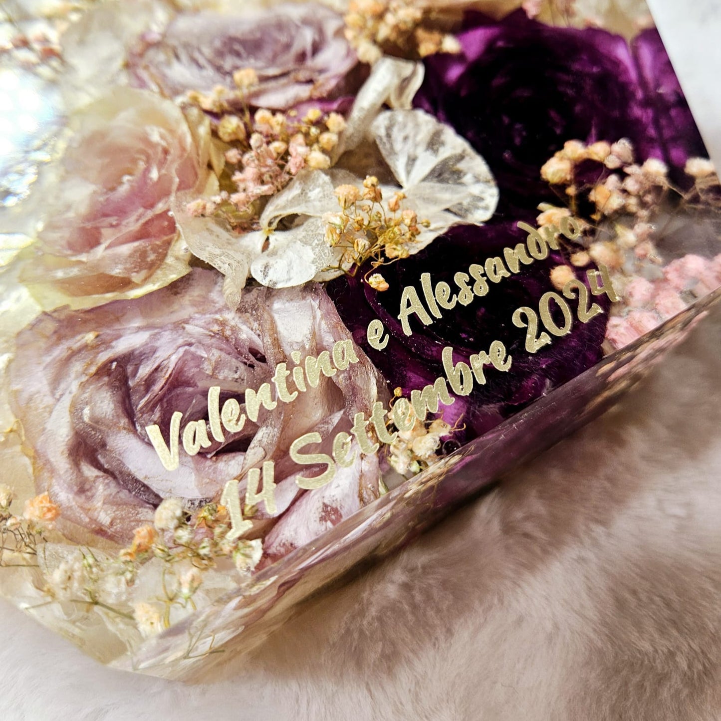 Resin bouquet preservation - hexagonal shape