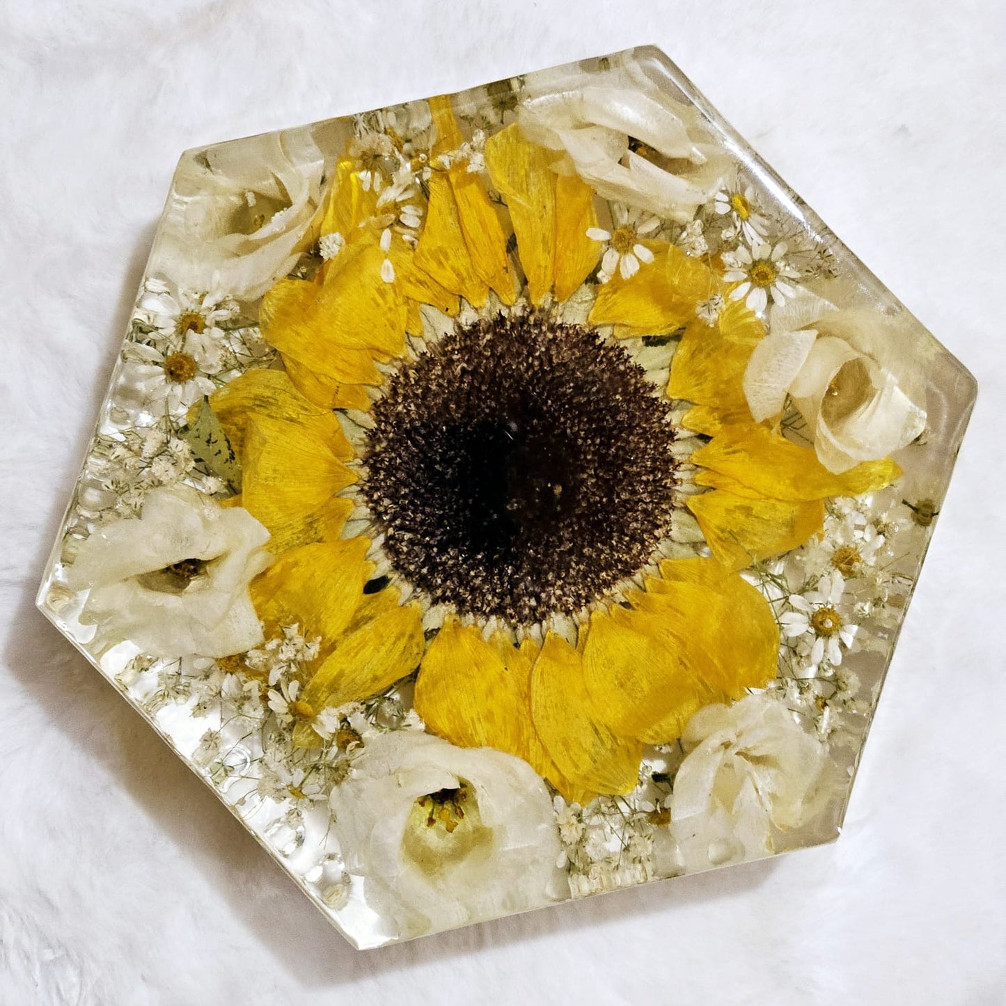 Resin bouquet preservation - hexagonal shape
