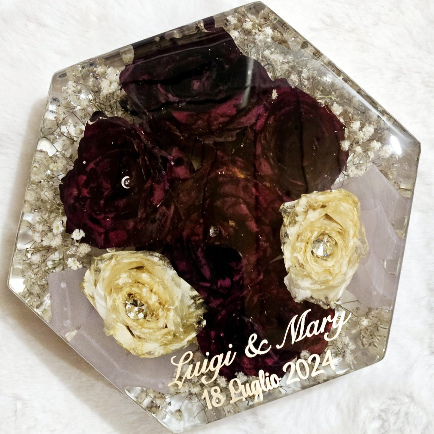 Resin bouquet preservation - hexagonal shape