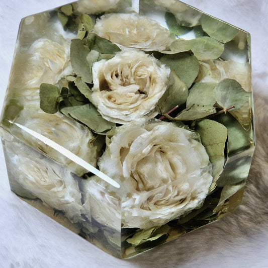 Conservazione bouquet sposa - forma esagonale