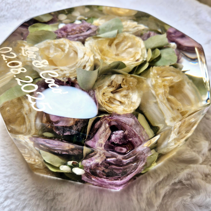 Conservazione bouquet sposa - forma Ottagonale