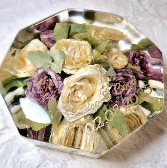 Conservazione bouquet sposa - forma Ottagonale