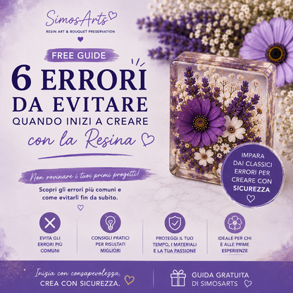 6 errori da evitare quando inizi con la resina | Mini guida gratuita