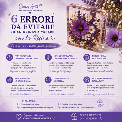 6 errori da evitare quando inizi con la resina | Mini guida gratuita