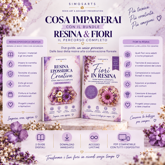 Resina & Fiori – Il Percorso Completo | 2 Guide Digitali SimosArts