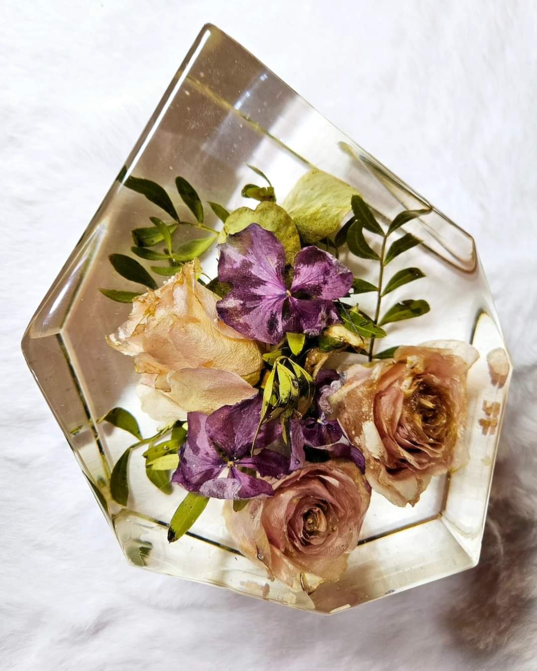 Resin bouquet preservation - bud shape