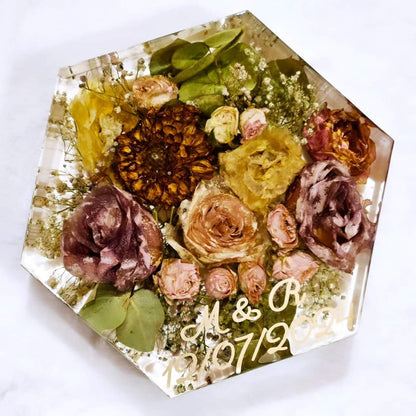 Resin bouquet preservation - hexagonal shape