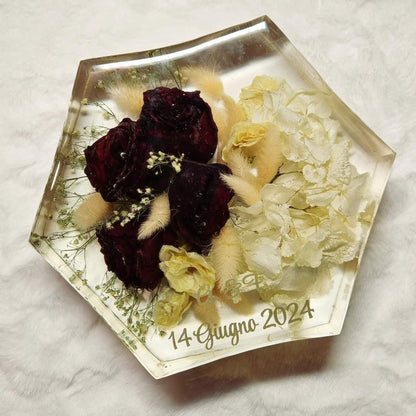 Resin bouquet preservation - hexagonal shape