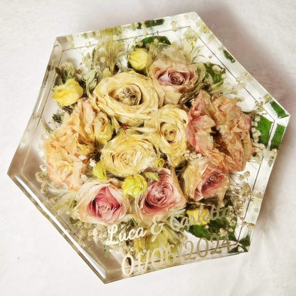 Resin bouquet preservation - hexagonal shape