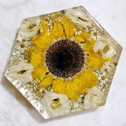Resin bouquet preservation - hexagonal shape