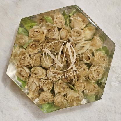 Resin bouquet preservation - hexagonal shape