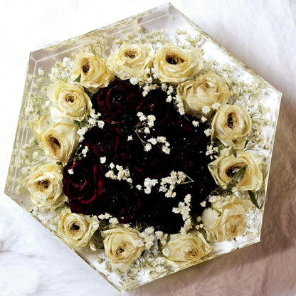 Resin bouquet preservation - hexagonal shape