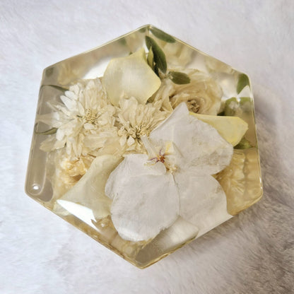 Bridal bouquet preservation - hexagonal shape