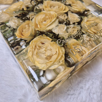 Conservazione bouquet sposa - forma quadrata