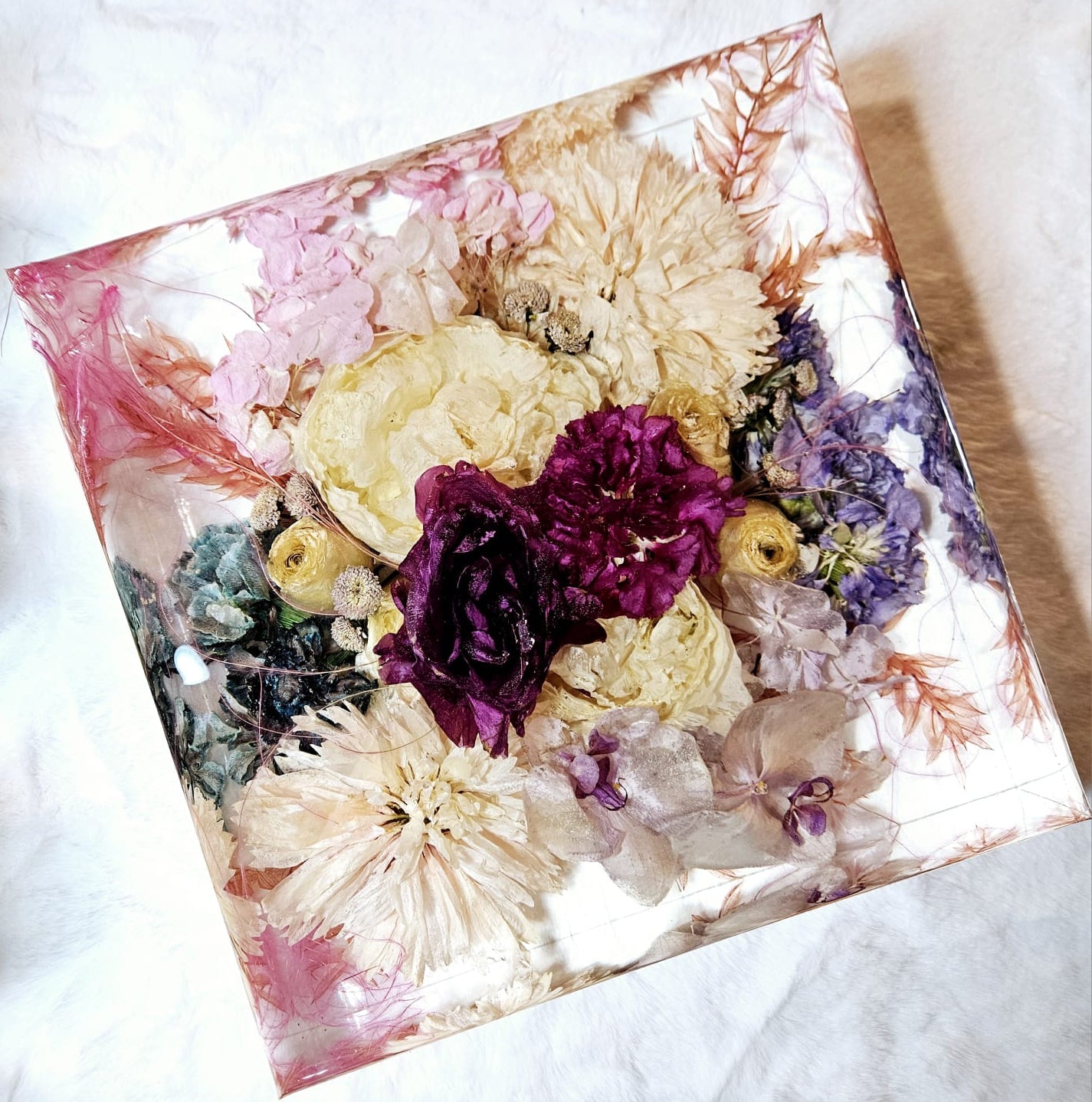 Conservazione bouquet sposa - forma quadrata