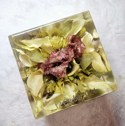 Conservazione bouquet sposa - forma quadrata