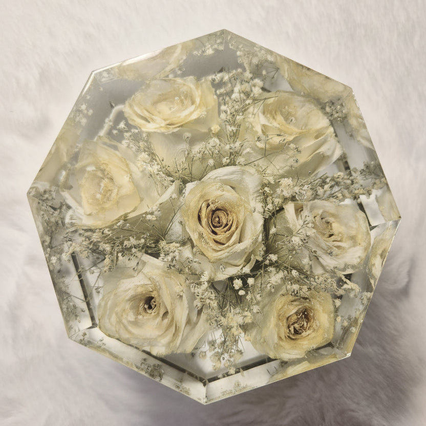 Conservazione bouquet sposa - forma Ottagonale
