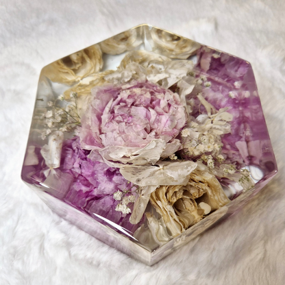 Bridal bouquet preservation - hexagonal shape