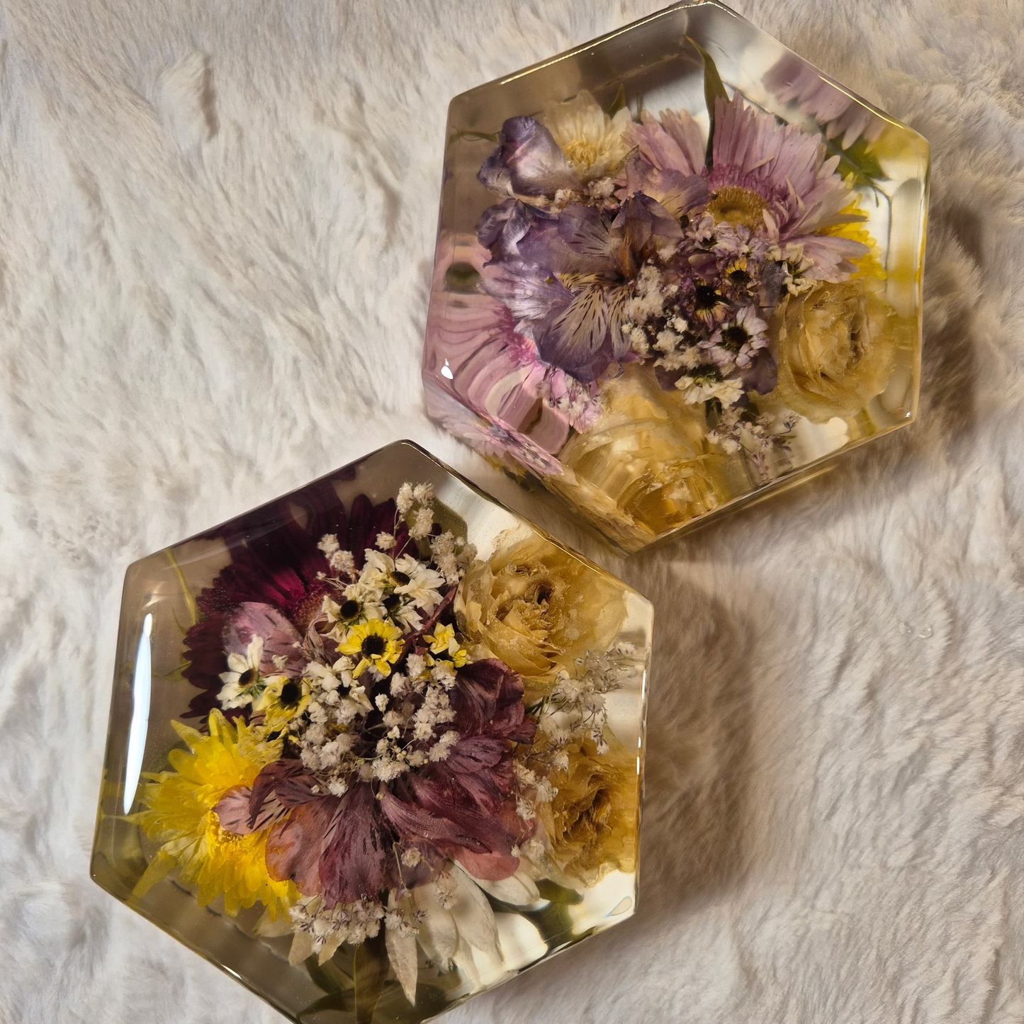 Bridal bouquet preservation - hexagonal shape