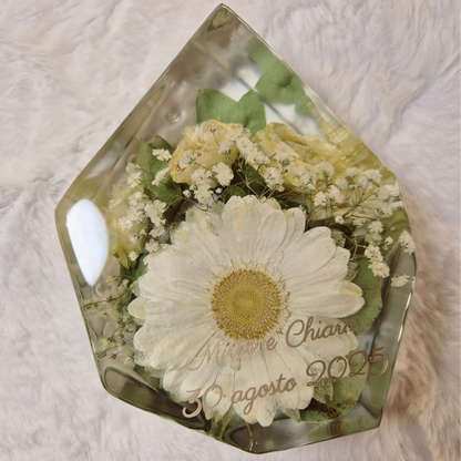 Conservazione bouquet sposa - forma gemma