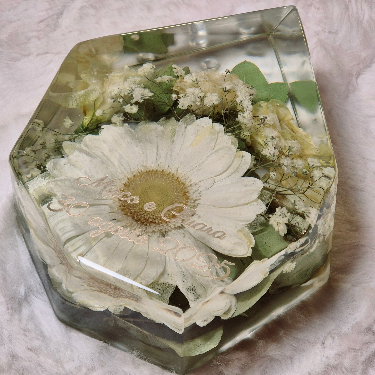 Conservazione bouquet sposa - forma gemma