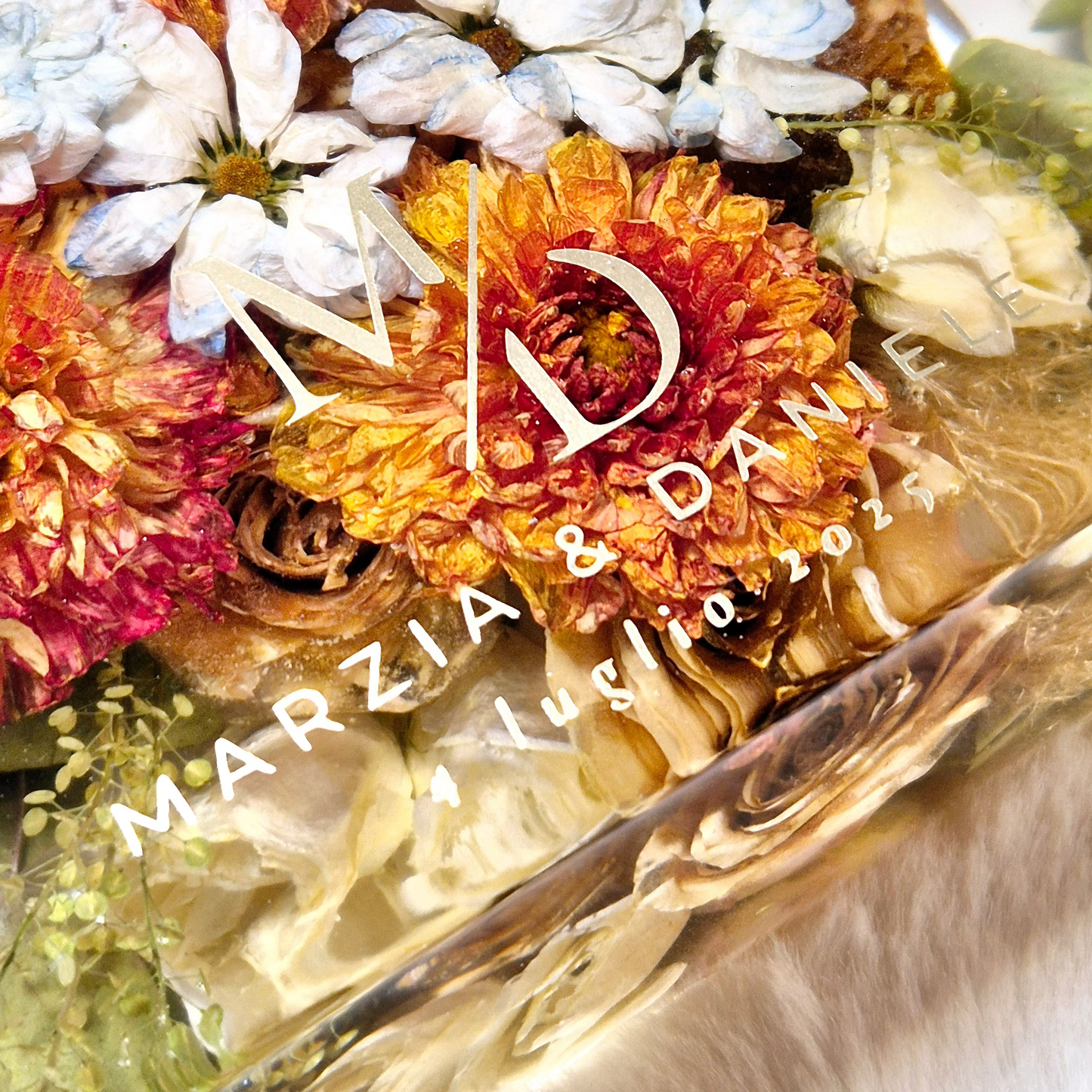 Conservazione bouquet sposa - forma quadrata