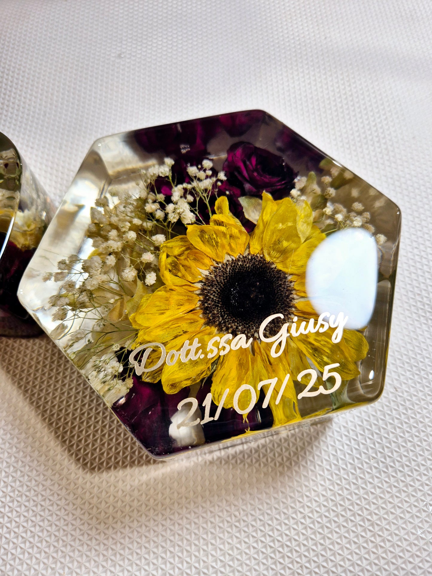 Bridal bouquet preservation - hexagonal shape