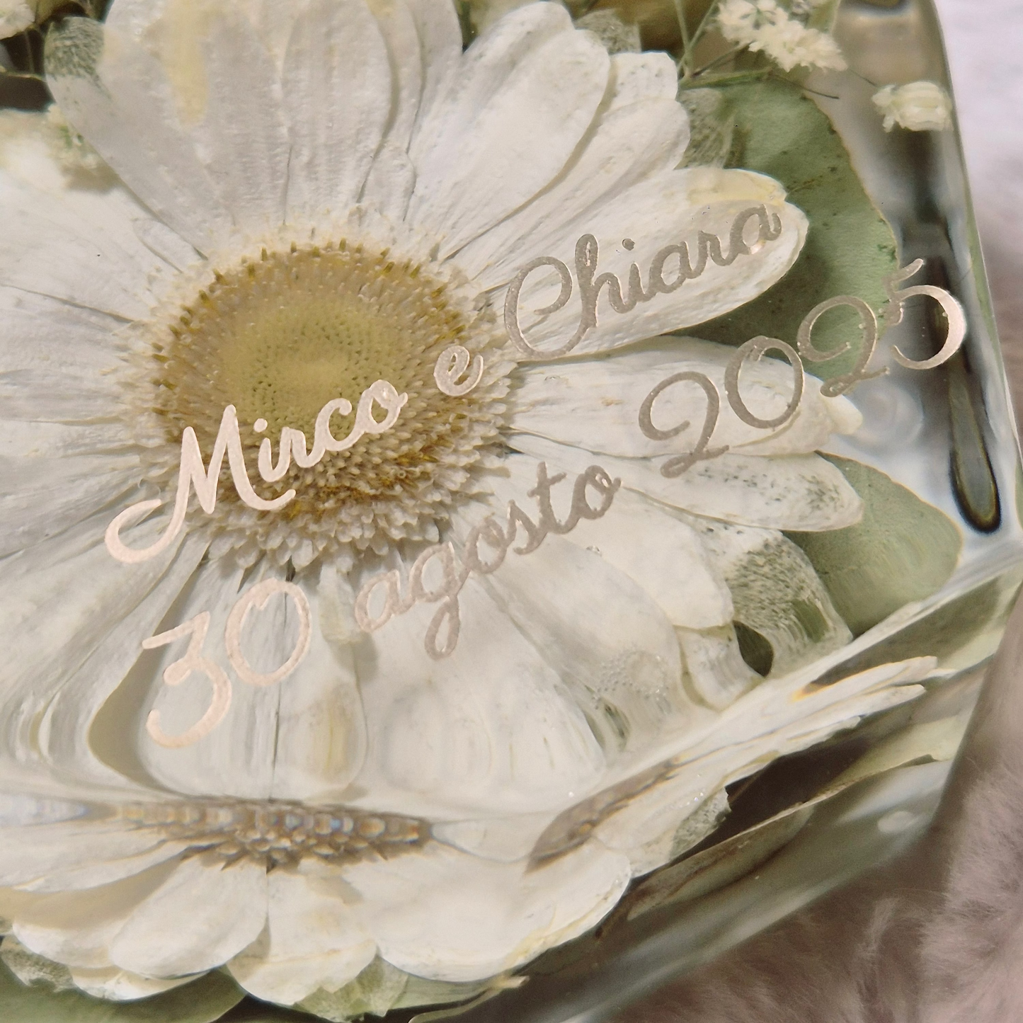 Conservazione bouquet sposa - forma gemma