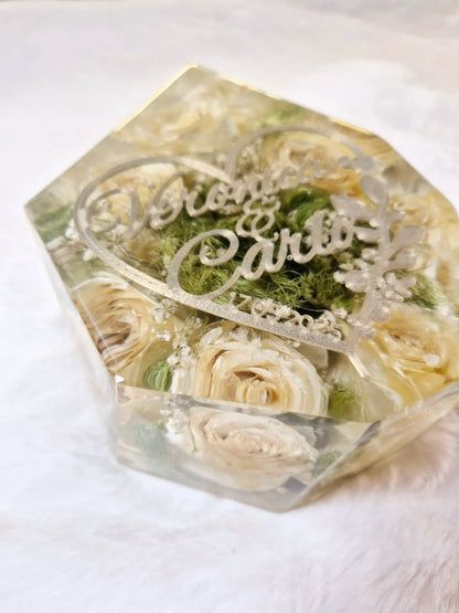 Conservazione bouquet sposa - forma gemma