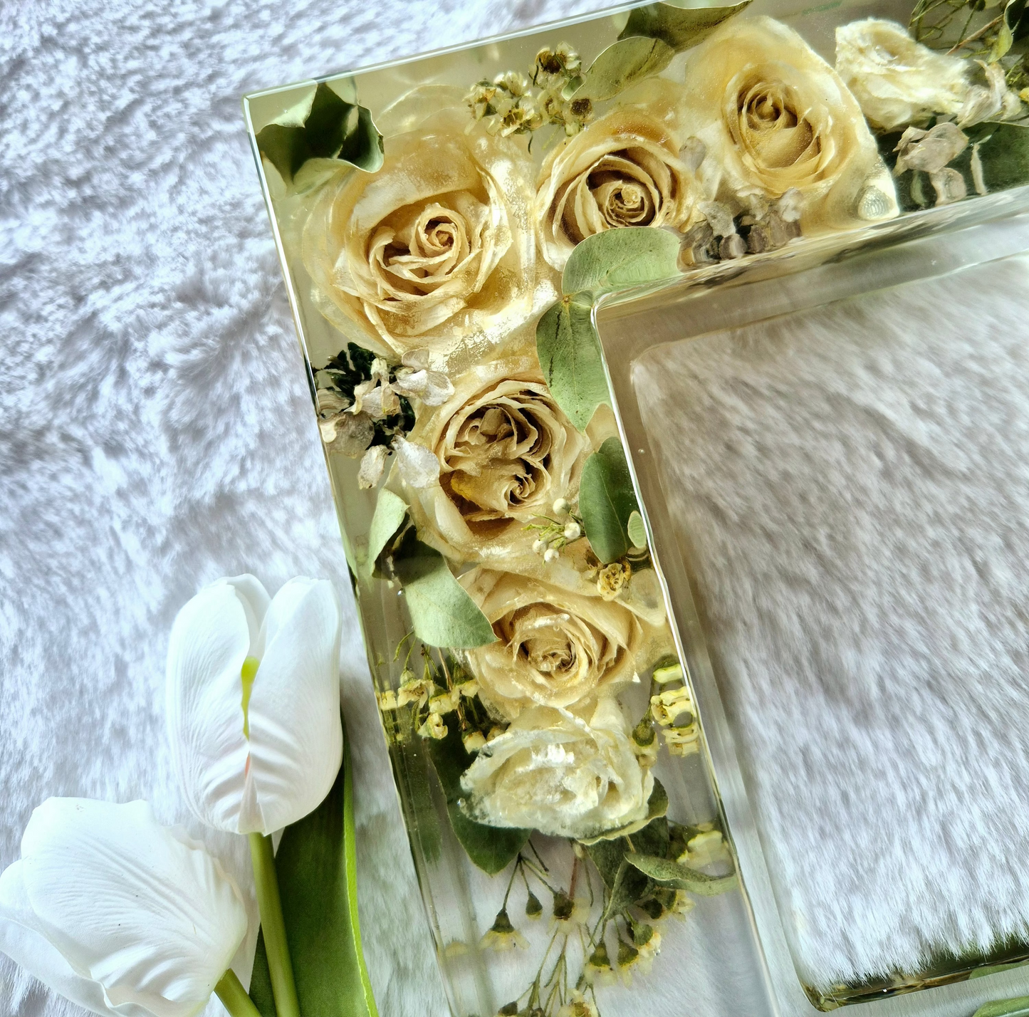 Conservazione bouquet in resina - Cornice jumbo per foto 13x18
