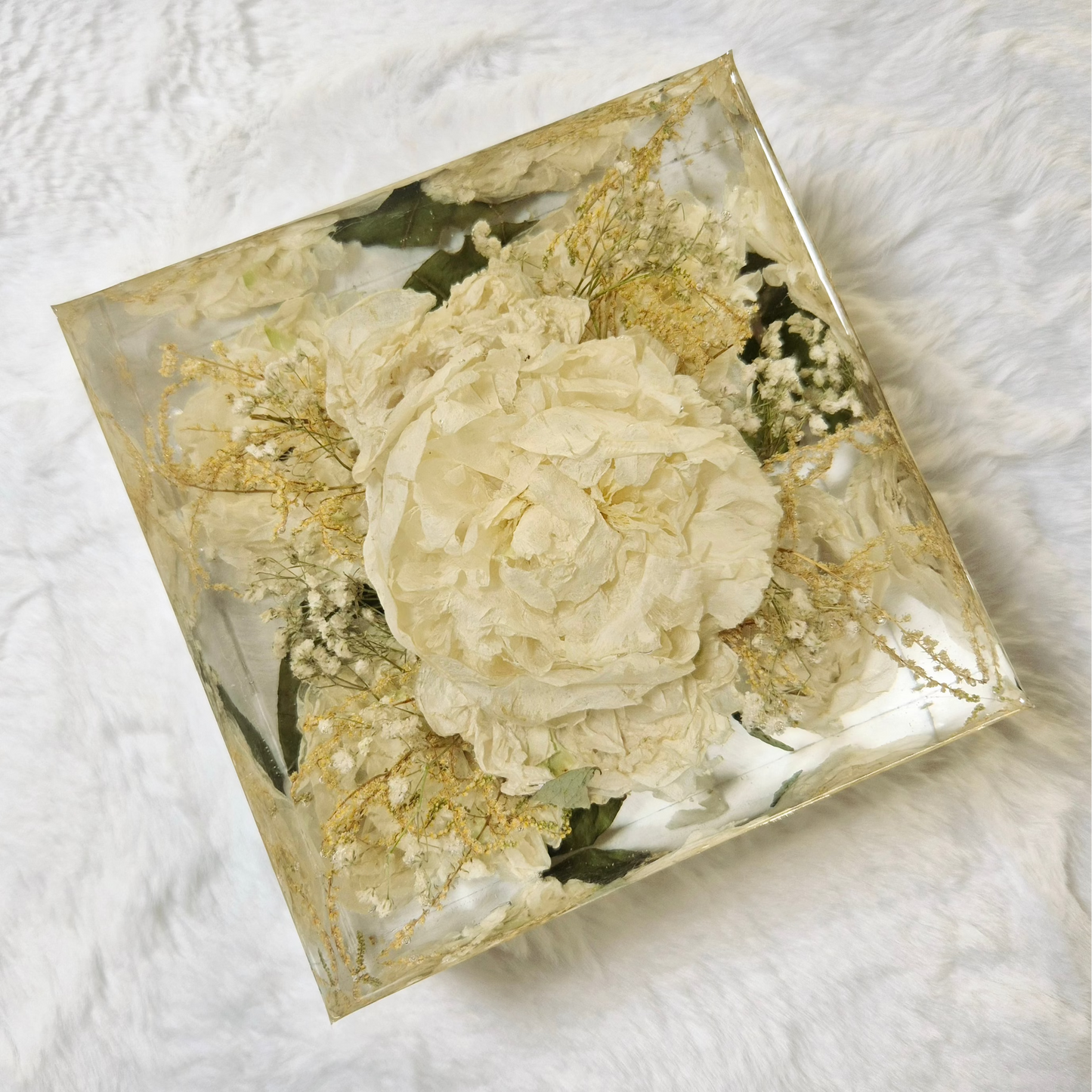 Conservazione bouquet sposa - forma quadrata