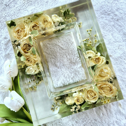 Conservazione bouquet in resina - Cornice jumbo per foto 13x18