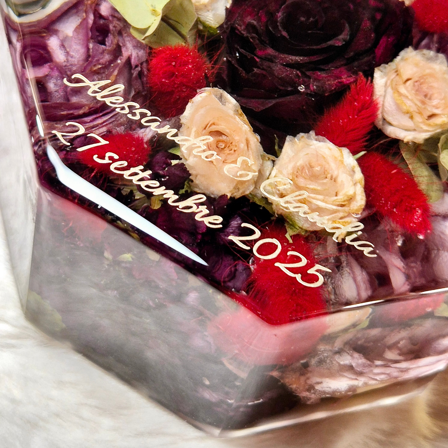 Conservazione bouquet sposa - forma Ottagonale