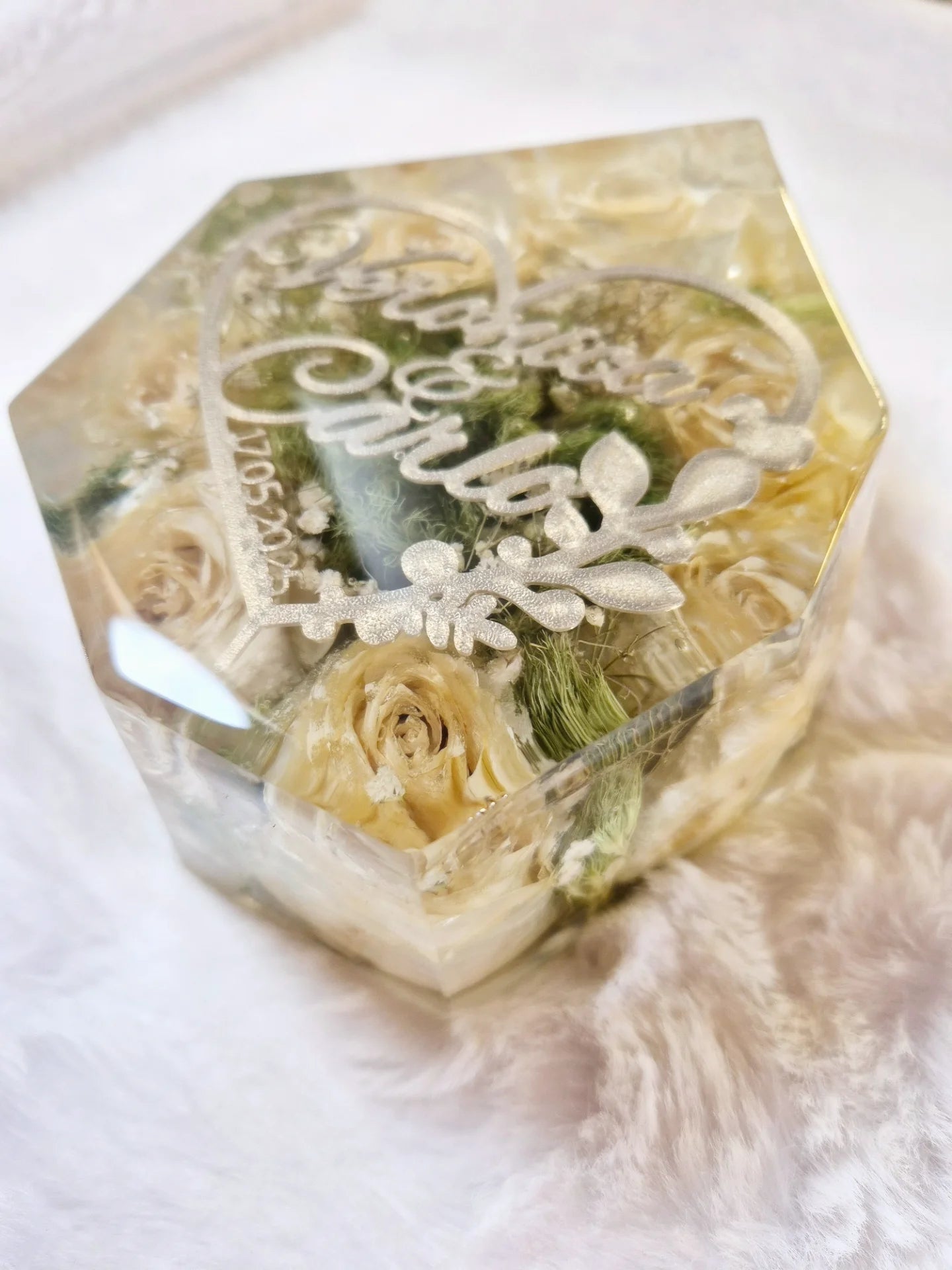 Conservazione bouquet sposa - forma gemma