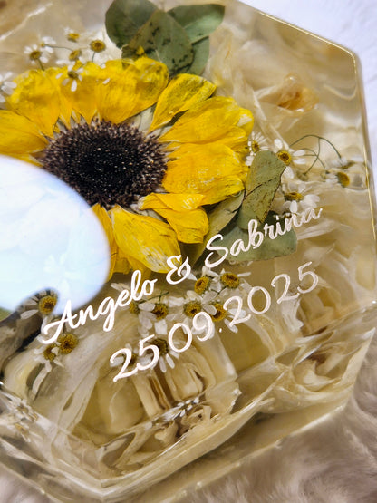 Bridal bouquet preservation - hexagonal shape